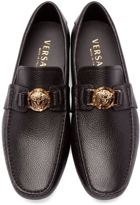 versace collection slip on mens|Versace loafers.